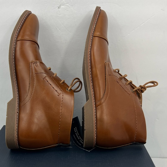 TOMMY HILFIGER, MEN’S DRESS LACE UP CHUKKA BOOTS, BROWN SIZE 9.5 - Picture 6 of 16
